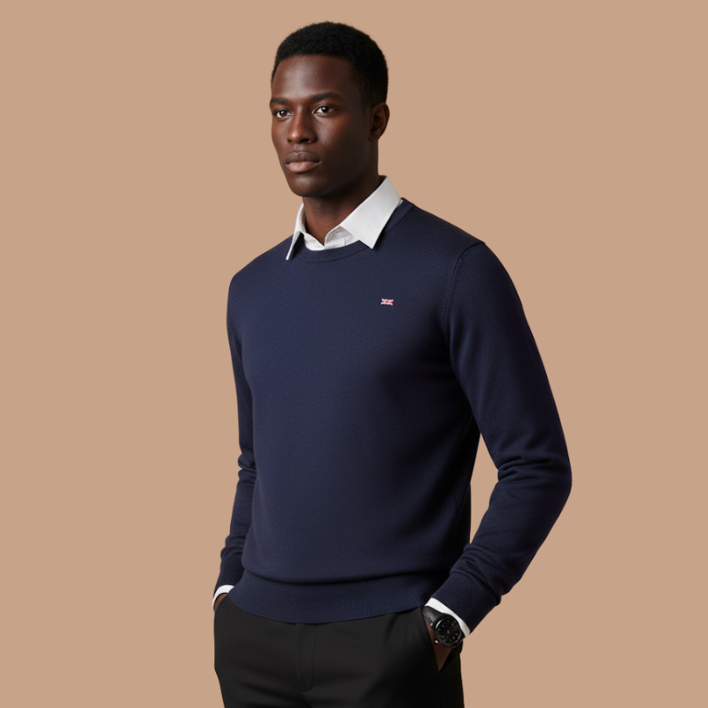 Cashmere Round-Neck Pullover – Winter Warmth
