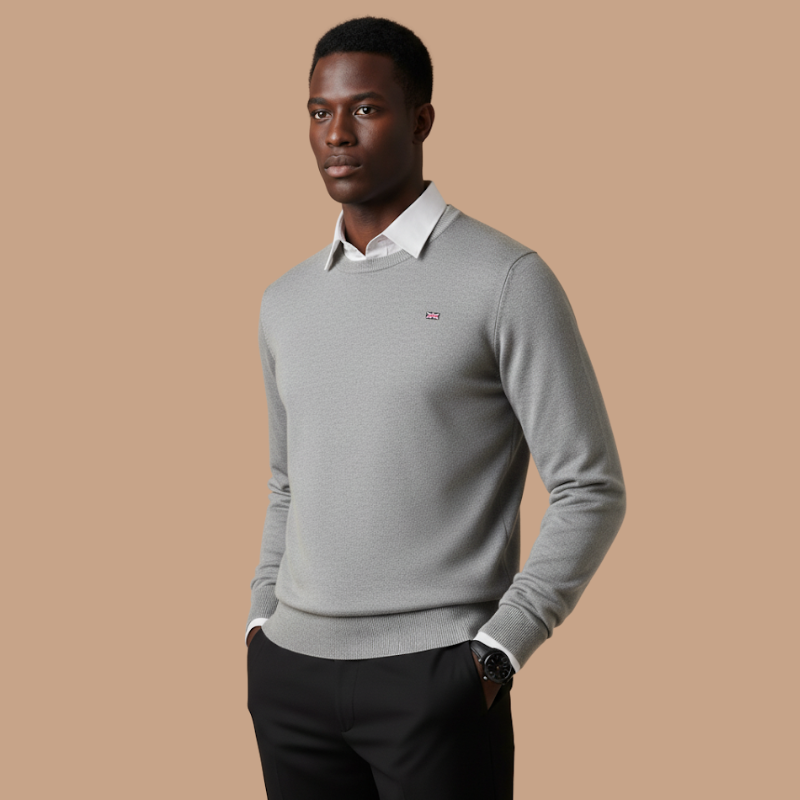 Cashmere Round-Neck Pullover – Winter Warmth