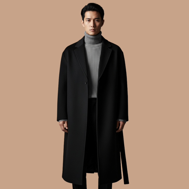 Over-Knee Coat – Loose Fit, Luxe Wool Blend