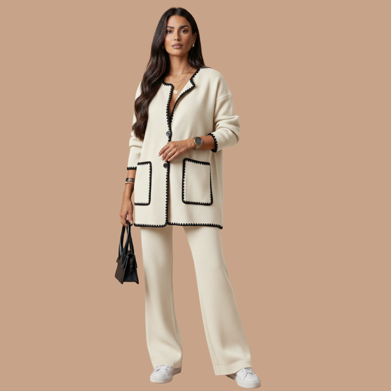 Knitted Cardigan Set – Autumn Warmth & Elegance