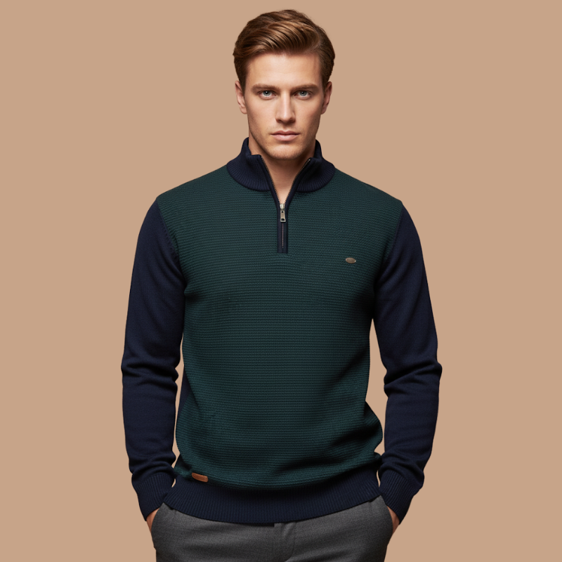 Striped Cotton Turtleneck – Refined Winter Knit