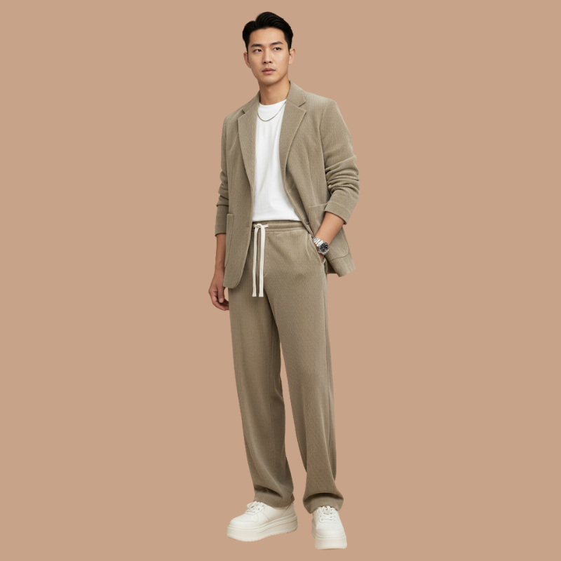 Men’s Elegant Two-Piece Suit – Versatile Spring Outfit