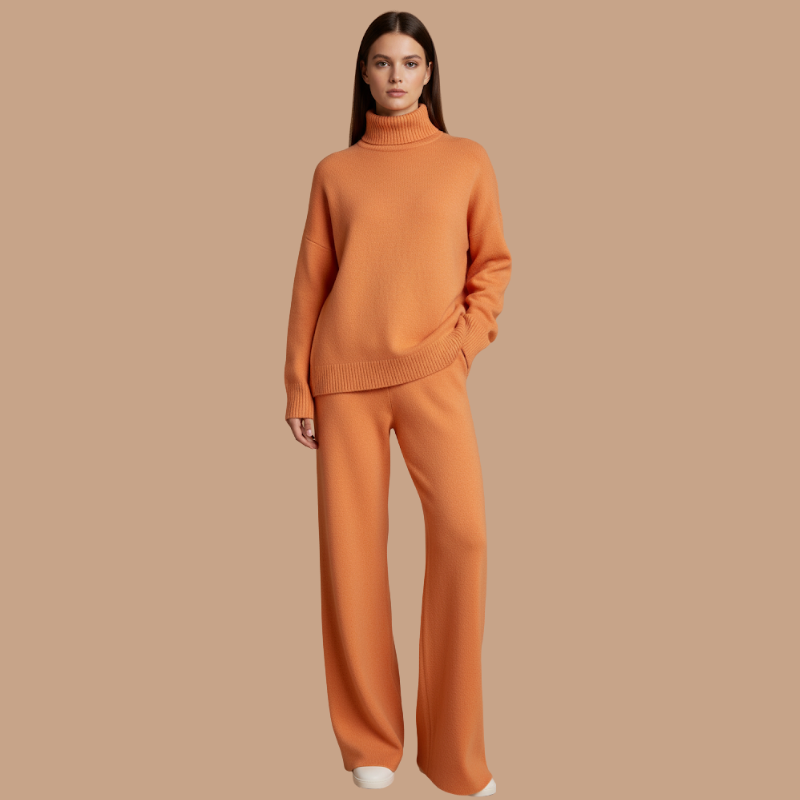 Knitted Two-Piece Tracksuit – Autumn/Winter Chic