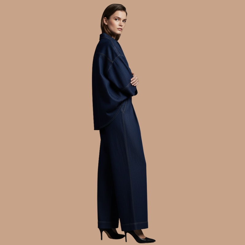 Denim Elegance Set – Contemporary Sophistication in Effortless Form