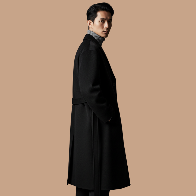 Over-Knee Coat – Loose Fit, Luxe Wool Blend