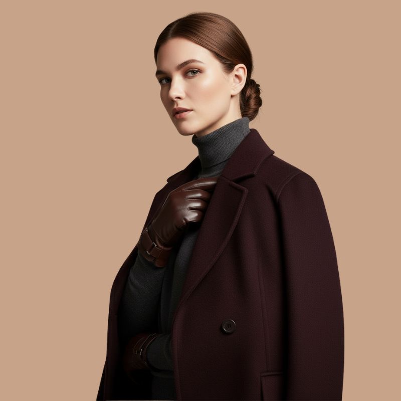 Genuine Sheepskin Leather Gloves – Luxury Thermal Lined Winter Elegance