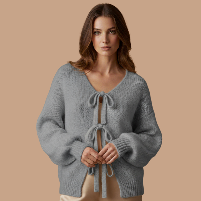 Knot Bow Sweater Cardigan – Autumn/Winter Essential