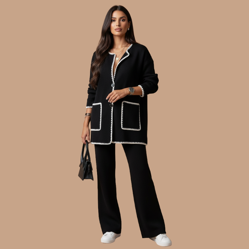 Knitted Cardigan Set – Autumn Warmth & Elegance