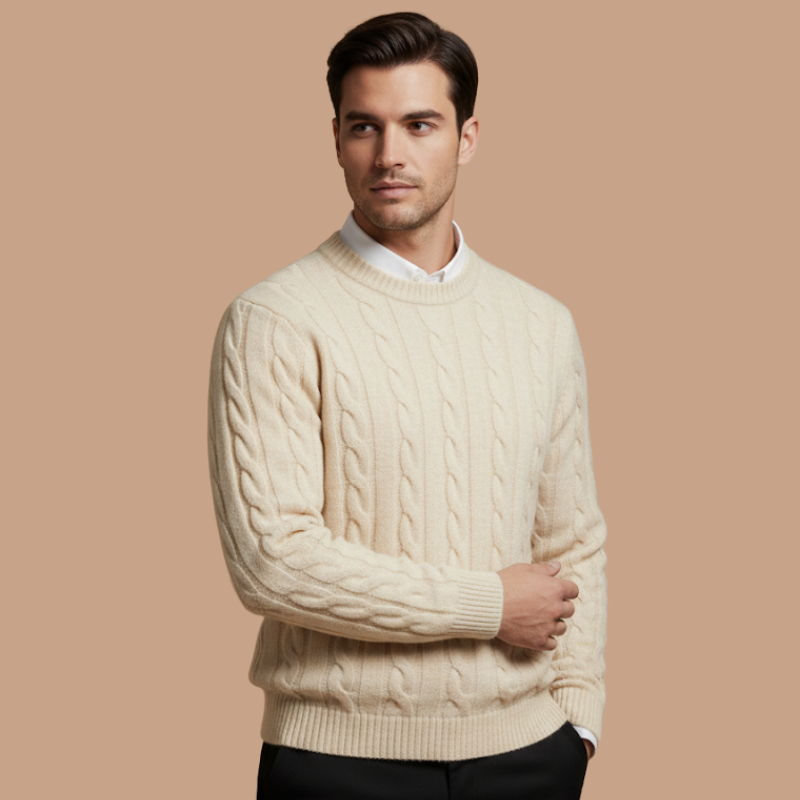 Cashmere Jacquard Pullover – Autumn/Winter Essential