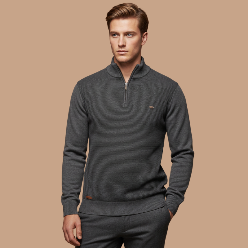 Striped Cotton Turtleneck – Refined Winter Knit
