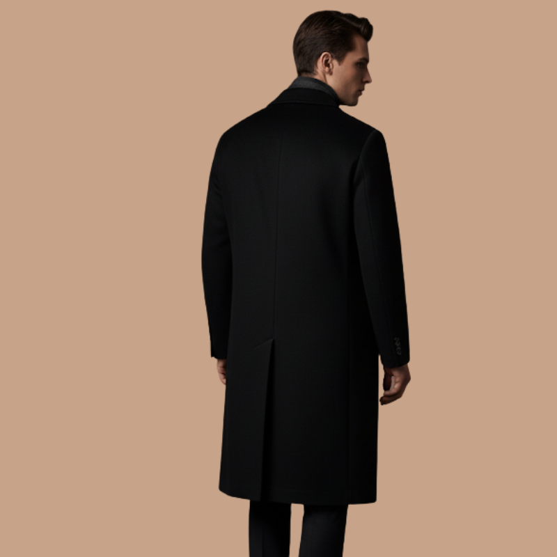 Men’s Casual Wool Overcoat – Elegant Loose-Fit Design