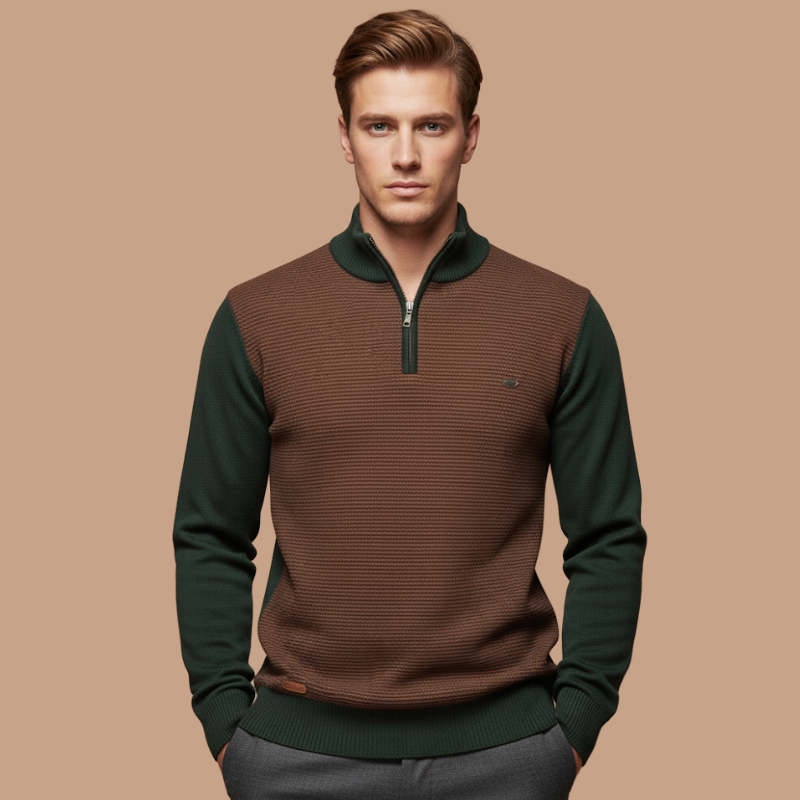 Striped Cotton Turtleneck – Refined Winter Knit