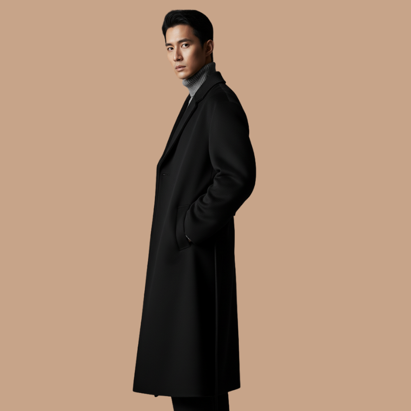Over-Knee Coat – Loose Fit, Luxe Wool Blend