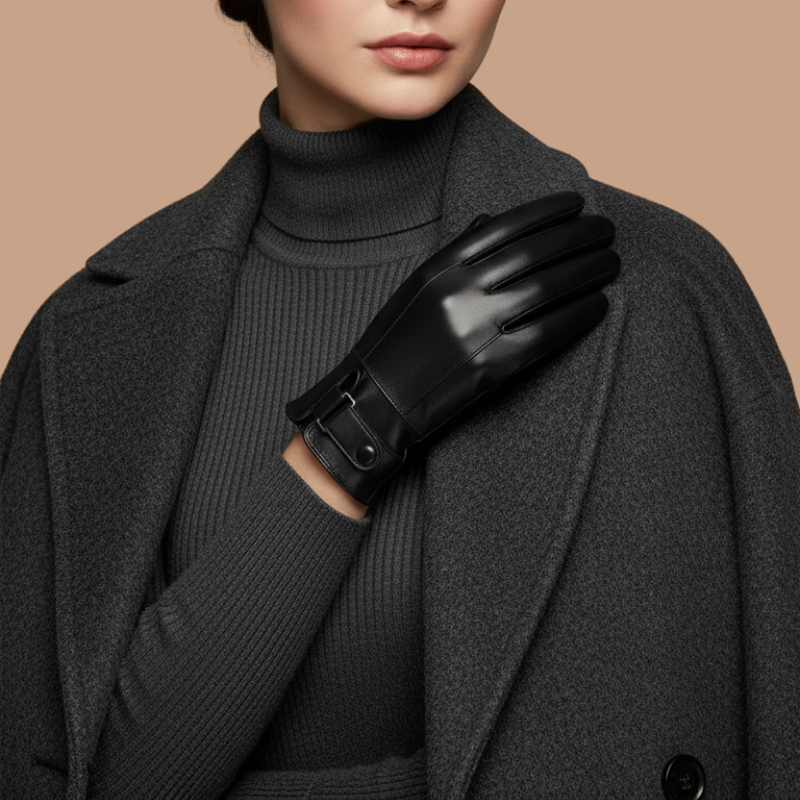 Genuine Sheepskin Leather Gloves – Luxury Thermal Lined Winter Elegance