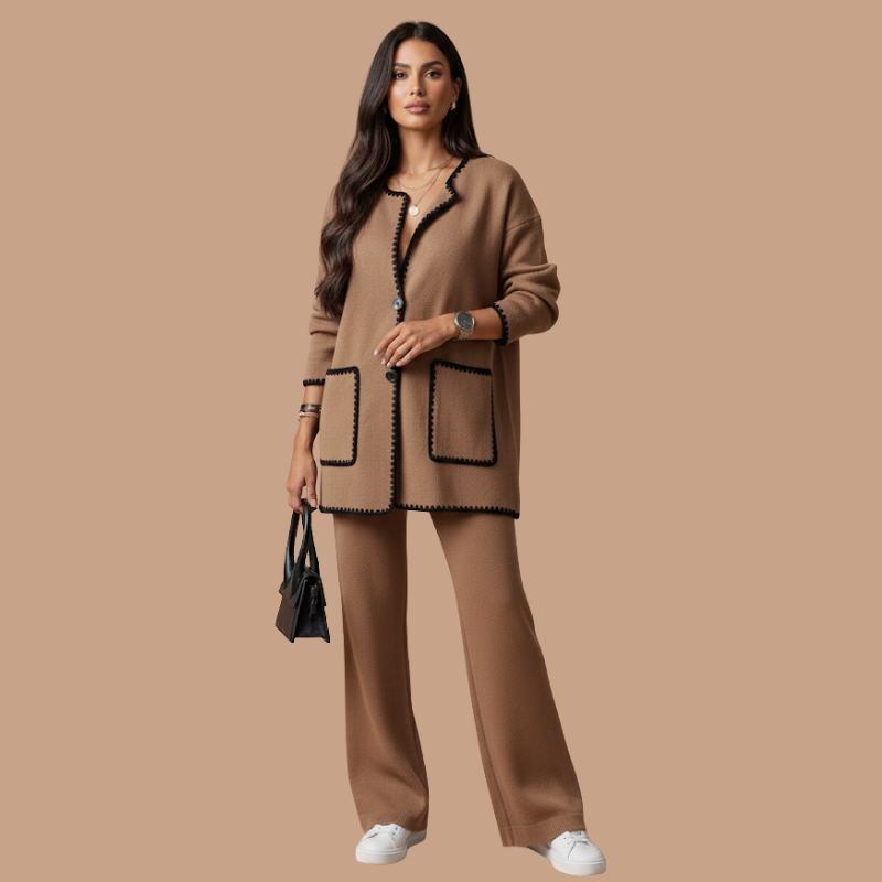 Knitted Cardigan Set – Autumn Warmth & Elegance