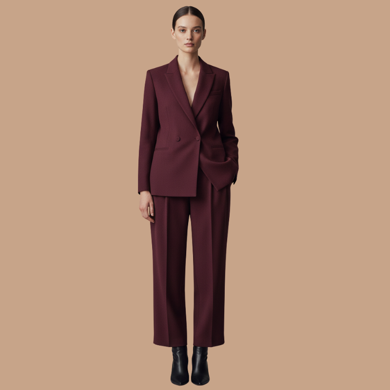 Autumn Tailored Suit Set – Refined Power Dressing for the Modern Woman