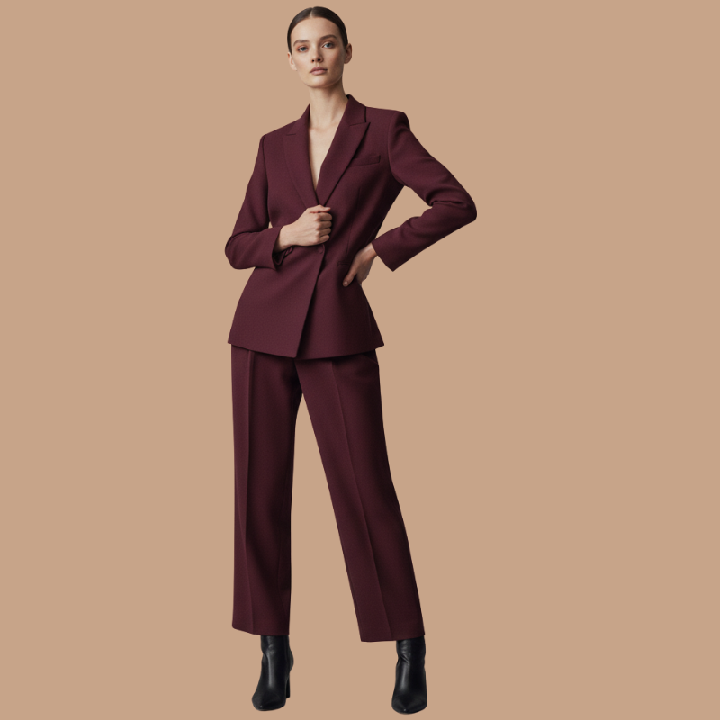 Autumn Tailored Suit Set – Refined Power Dressing for the Modern Woman
