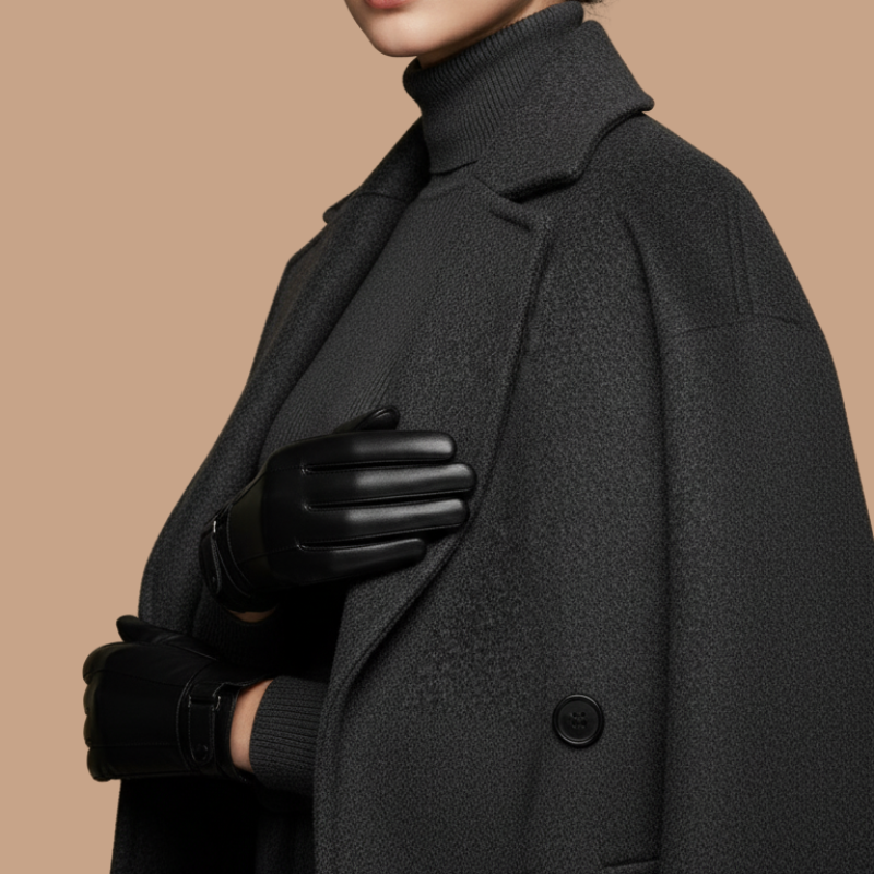Genuine Sheepskin Leather Gloves – Luxury Thermal Lined Winter Elegance
