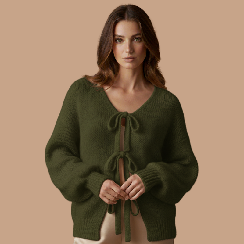 Knot Bow Sweater Cardigan – Autumn/Winter Essential