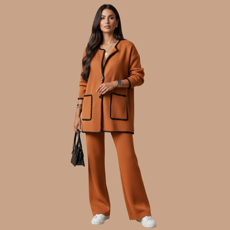 Knitted Cardigan Set – Autumn Warmth & Elegance