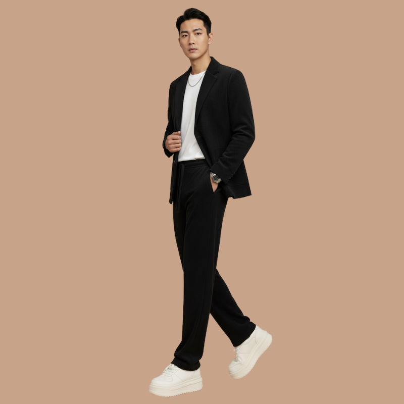 Men’s Elegant Two-Piece Suit – Versatile Spring Outfit