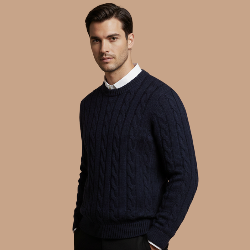 Cashmere Jacquard Pullover – Autumn/Winter Essential