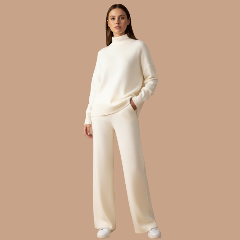 Knitted Two-Piece Tracksuit – Autumn/Winter Chic