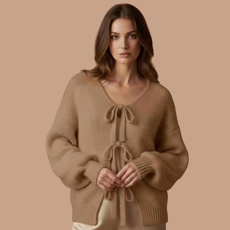 Knot Bow Sweater Cardigan – Autumn/Winter Essential
