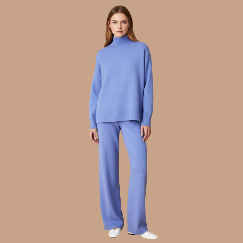 Knitted Two-Piece Tracksuit – Autumn/Winter Chic