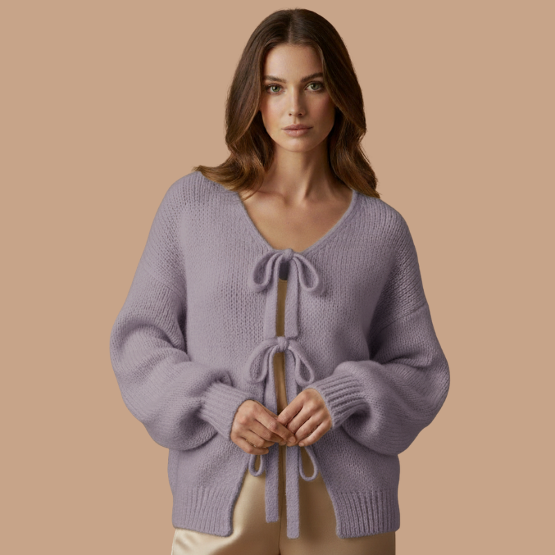 Knot Bow Sweater Cardigan – Autumn/Winter Essential