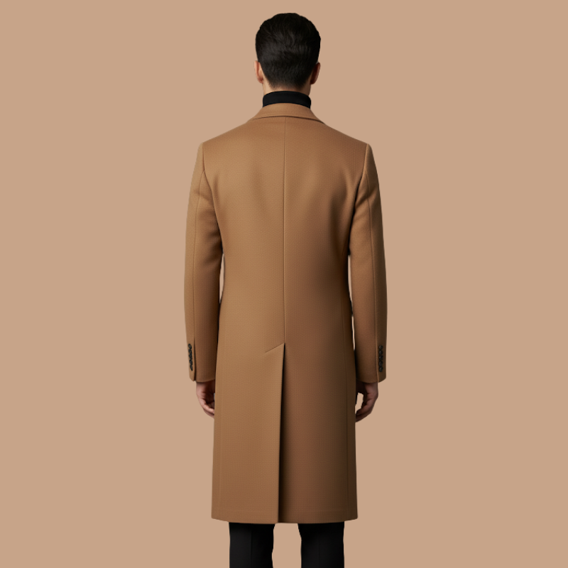 Men’s Casual Wool Overcoat – Elegant Loose-Fit Design