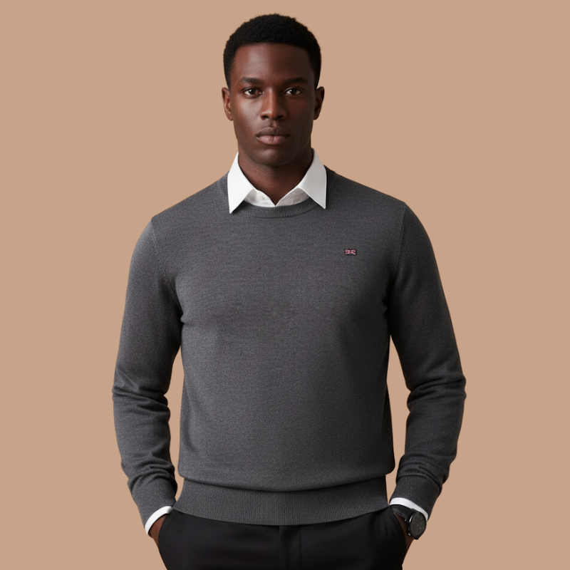 Cashmere Round-Neck Pullover – Winter Warmth