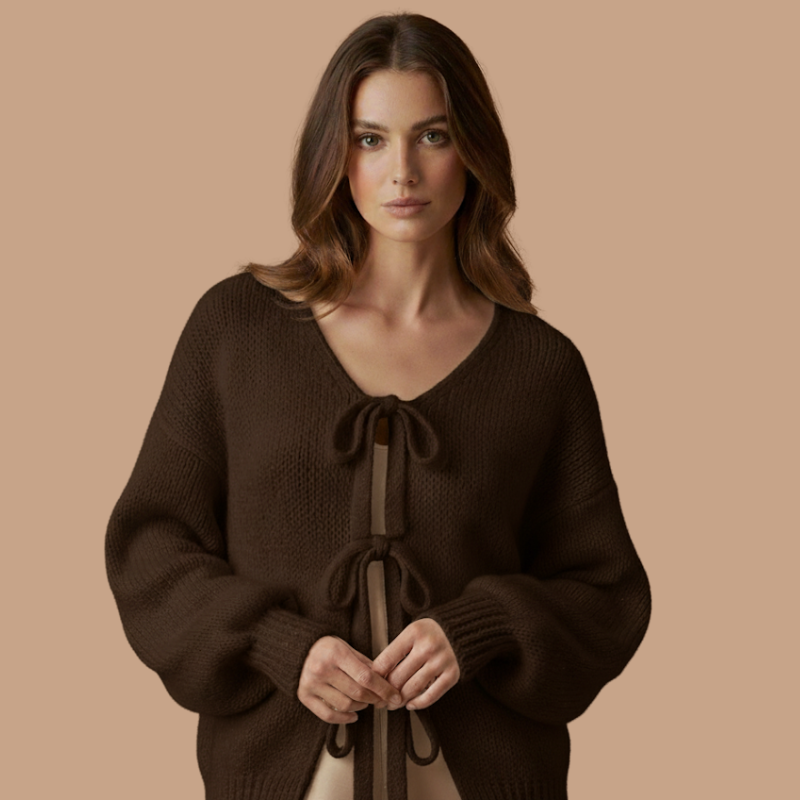 Knot Bow Sweater Cardigan – Autumn/Winter Essential