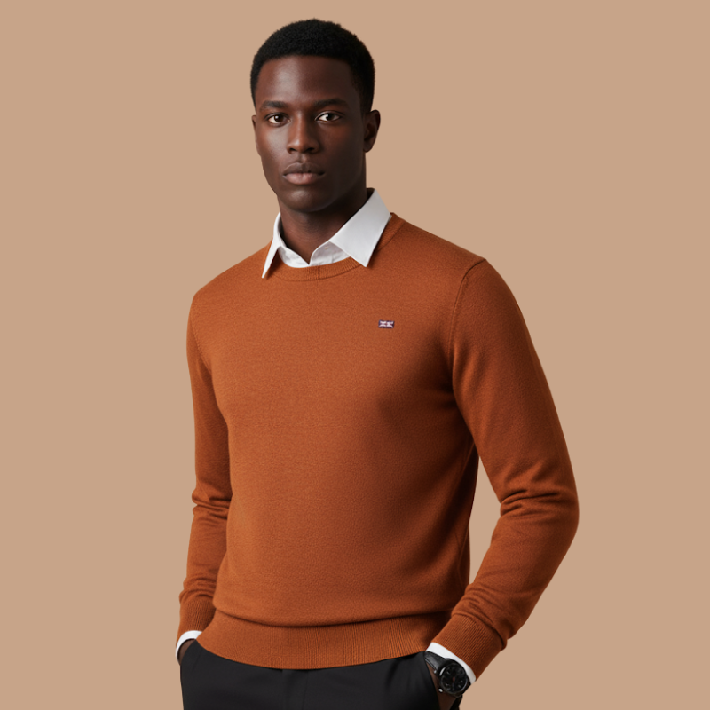 Cashmere Round-Neck Pullover – Winter Warmth