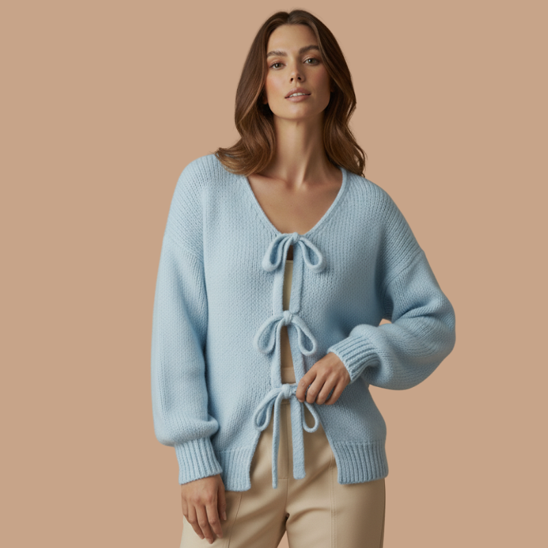 Knot Bow Sweater Cardigan – Autumn/Winter Essential